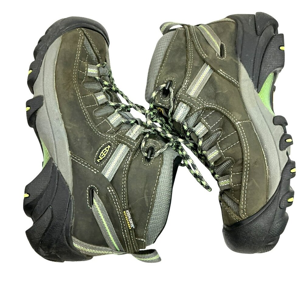 Keen Targhee ll Mid Waterproof Leather Mesh Hiking Boots Womens 7 Raven/ Opaline - Picture 4 of 12